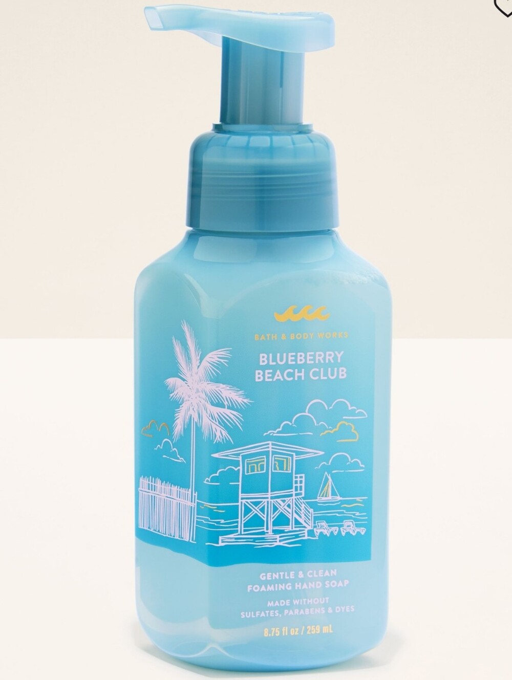 Bath & Body Works Blueberry Beach Club Foaming Hand Soap 8oz NEW RARE